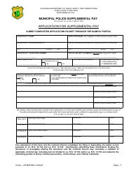 Application for Supplemental Pay - Police - Louisiana, Page 3