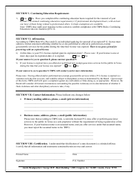 Form B P.g. License Renewal Application - Texas, Page 2