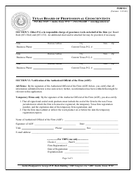 Form C Firm Registration Initial Application Form - Texas, Page 3