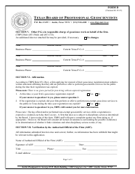 Form D Firm Registration Renewal Application - Texas, Page 3
