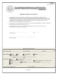 Form A Application for P.g. Licensure - Texas, Page 4