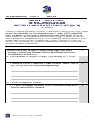 Form 606-TAA Application to Change a Water Right - Additional Change in Place of Storage Sheet - Montana