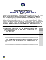 Form 606-TAA Application to Change a Water Right - Additional Historical Ditch Sheet - Montana