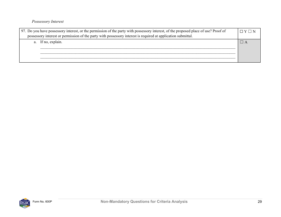 Form 600P Permit Preapplication Meeting Form - Montana, Page 29