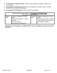 Form CDPH8605 Water Hauler&#039;s License Application - California, Page 5