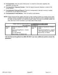 Form CDPH8602 Retail Water Facility License Application - California, Page 5