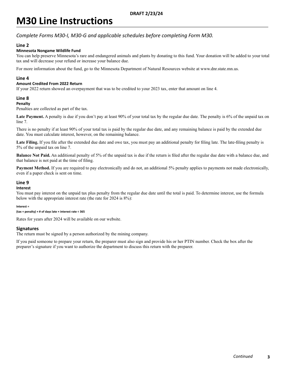 Instructions for Form M30, M30-I - Minnesota, Page 3