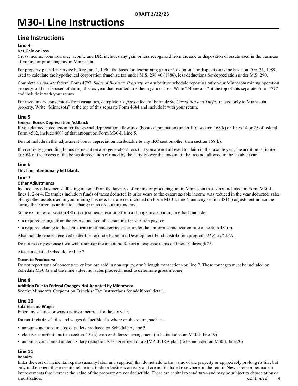 Instructions for Form M30, M30-I - Minnesota, Page 4