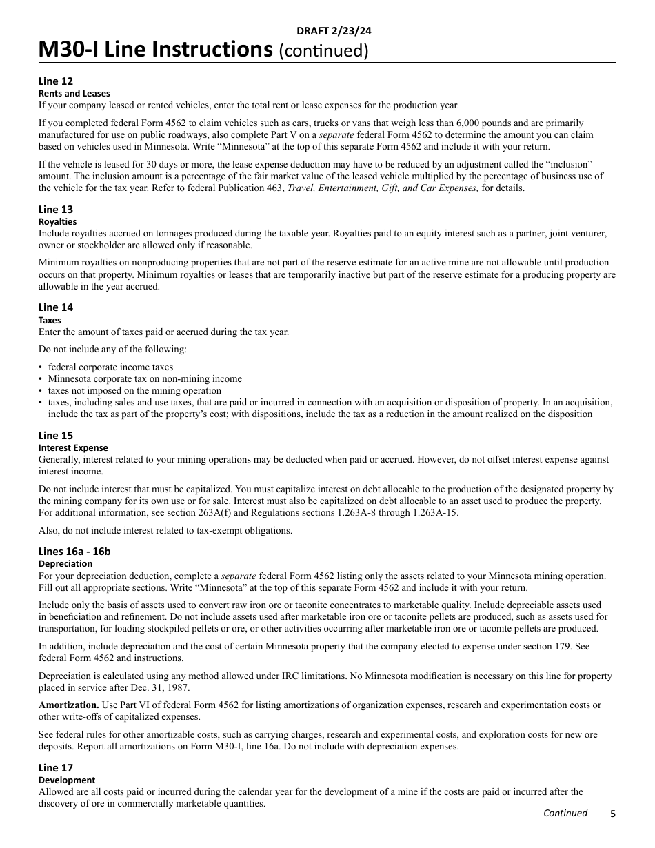 Instructions for Form M30, M30-I - Minnesota, Page 5