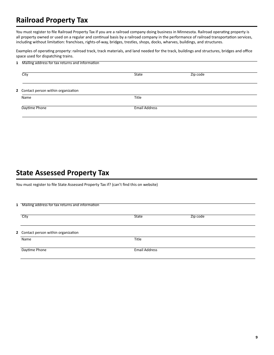 Form ABR Application for Business Registration - Minnesota, Page 9