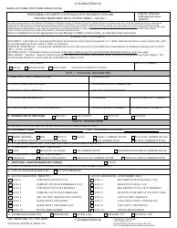 DD Form 2962 V1 Personnel Security System Access Request (Pssar) Defense Manpower Data Center (Dmdc) - Version 1
