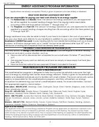 Form EA-297 Application for Energy Assistance - South Dakota, Page 2