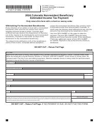 Document preview: Form DR0104BEP Colorado Nonresident Beneficiary Estimated Income Tax Payment - Colorado, 2024