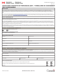 Document preview: Forme IMM0193 Signataire D'entente De Parrainage (Sep) - Formulaire De Changement DES Coordonnees - Canada (French)