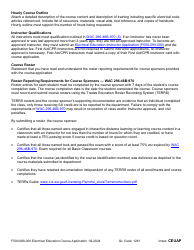 Form F500-068-000 Electrical Education Course Application - Washington, Page 2