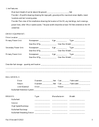 Form Pas3 Application for New Construction, Alteration in Length, Relocation and/or Modification and Registration of T-Bar, J-Bar, Platterpull, Chairlift, Aerial Tramway or Gondola - New Hampshire, Page 3