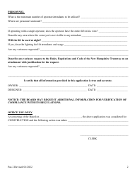 Form Pas2 Application for New Construction, Alteration in Length, Relocation and/or Modification and Registration of Conveyor or Carousel - New Hampshire, Page 2