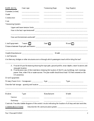 Form Pas1 Application for New Construction, Alteration in Length, Relocation and/or Modification and Registration of Wire Rope Tow or Fiber Rope Tow - New Hampshire, Page 2