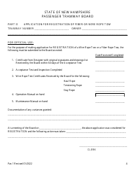 Form Pas1 Application for New Construction, Alteration in Length, Relocation and/or Modification and Registration of Wire Rope Tow or Fiber Rope Tow - New Hampshire, Page 4