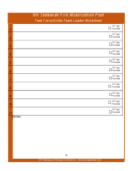 Nh Statewide Fire/All Hazards Mobilization Plan Worksheets - New Hampshire, Page 5