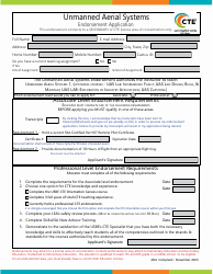 Document preview: Unmanned Aerial Systems Endorsement Application - Utah