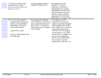 Form B-1 Ci Worksheet - Cadet Programs, Page 3