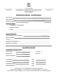 Michigan Refund Request - Fill Out, Sign Online and Download PDF ...