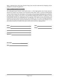 Accident Waiver and Release of Liability - Washington, D.C., Page 2