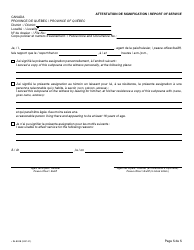 Form 16.1 (SJ-820B) Subpoena to a Witness in the Case of Proceedings in Respect of an Offence Refered to in Subsection 278.2(1) of the Criminal Code - Quebec, Canada (English/French), Page 5