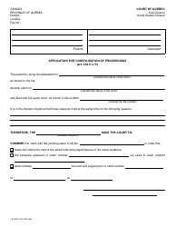 Form SJ-857-27A Application for Consolidation of Proceedings - Quebec, Canada, Page 2