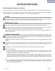 Form SJ-785A Application for Transfer of District - Quebec, Canada, Page 2