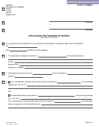 Form SJ-785A Application for Transfer of District - Quebec, Canada, Page 4