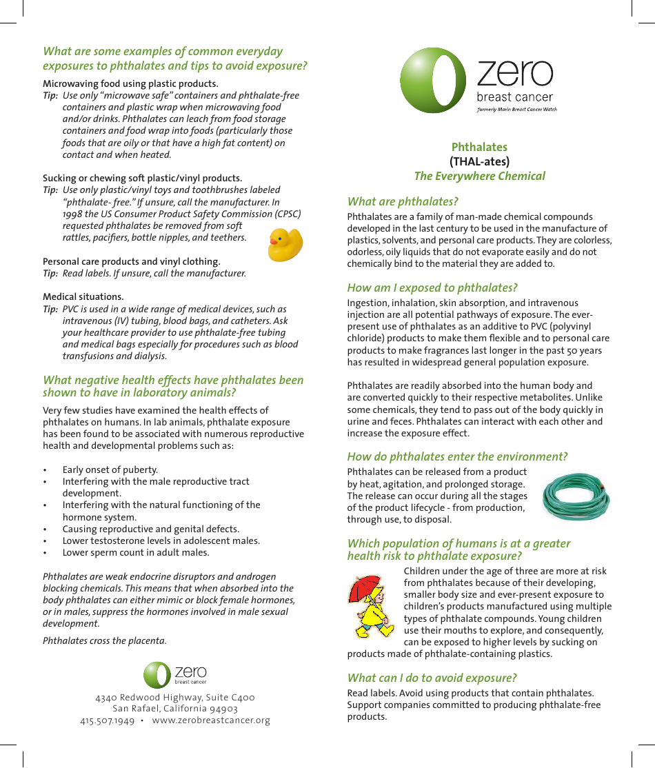 Phthalates (Thal-Ates) - the Everywhere Chemical, Page 1