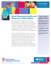 Racial Disproportionality and Disparity in Child Welfare