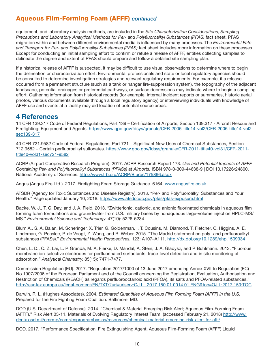 Aqueous Film-Forming Foam (Afff) - Itrc, Page 10