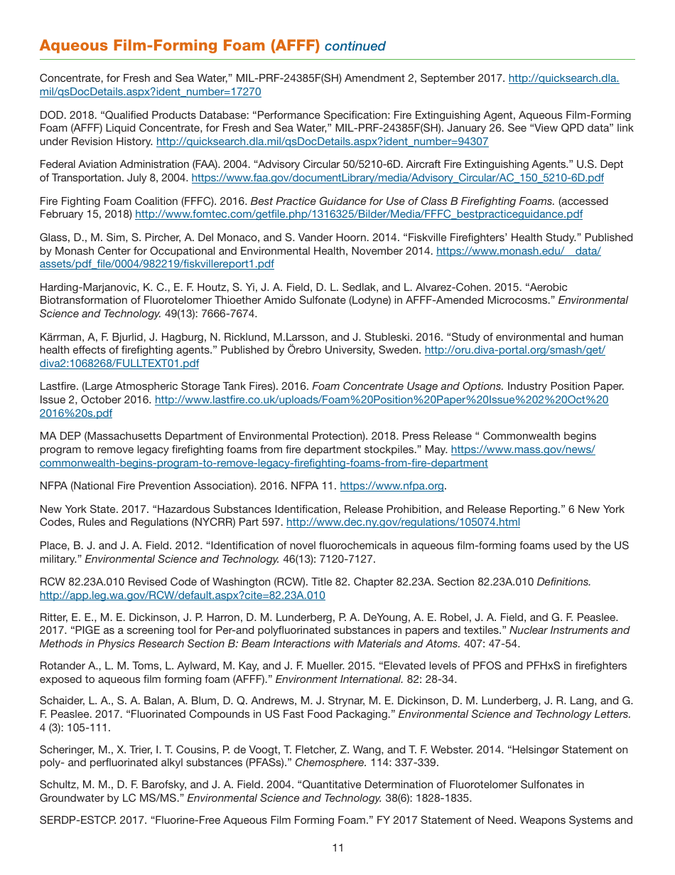 Aqueous Film-Forming Foam (Afff) - Itrc, Page 11