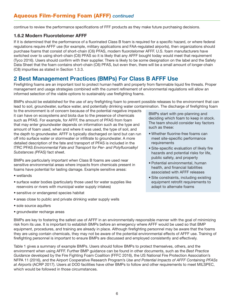 Aqueous Film-Forming Foam (Afff) - Itrc, Page 6