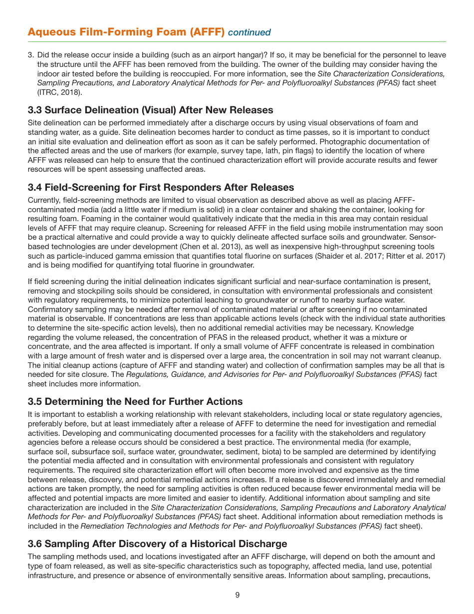 Aqueous Film-Forming Foam (Afff) - Itrc, Page 9