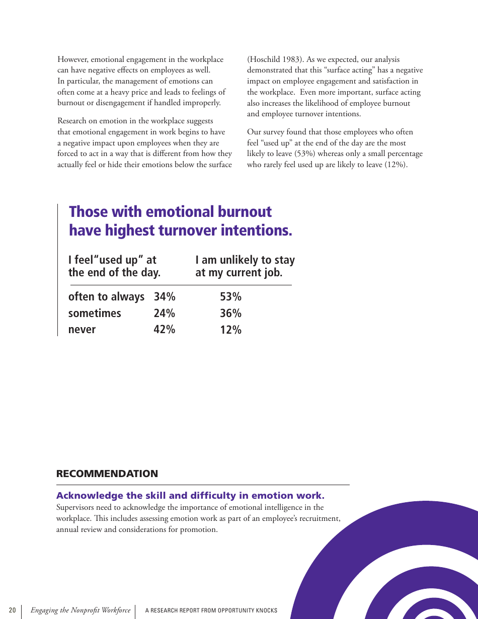 Engaging the Nonprofit Workforce: Mission, Management and Emotion, Page 20
