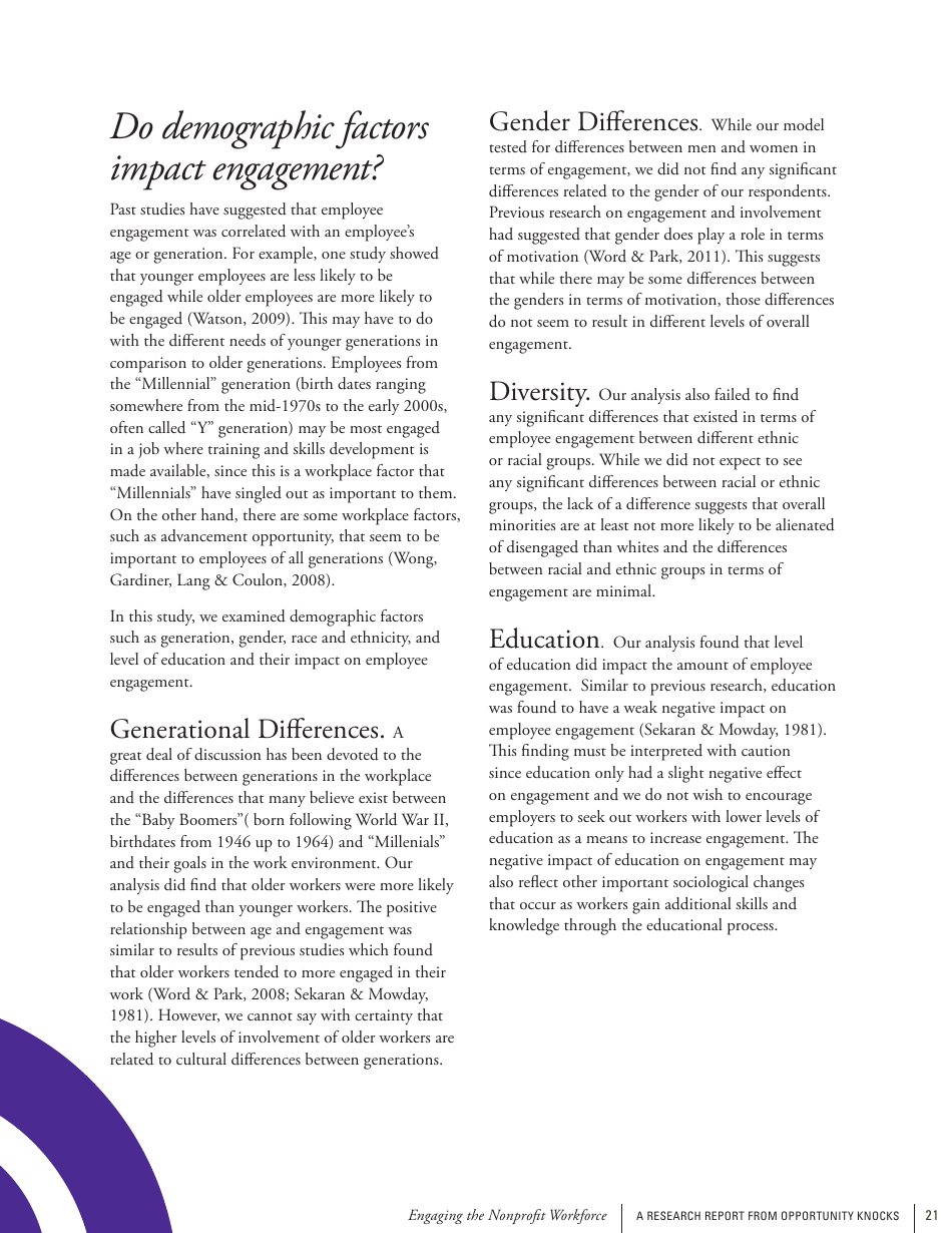 Engaging the Nonprofit Workforce: Mission, Management and Emotion, Page 21