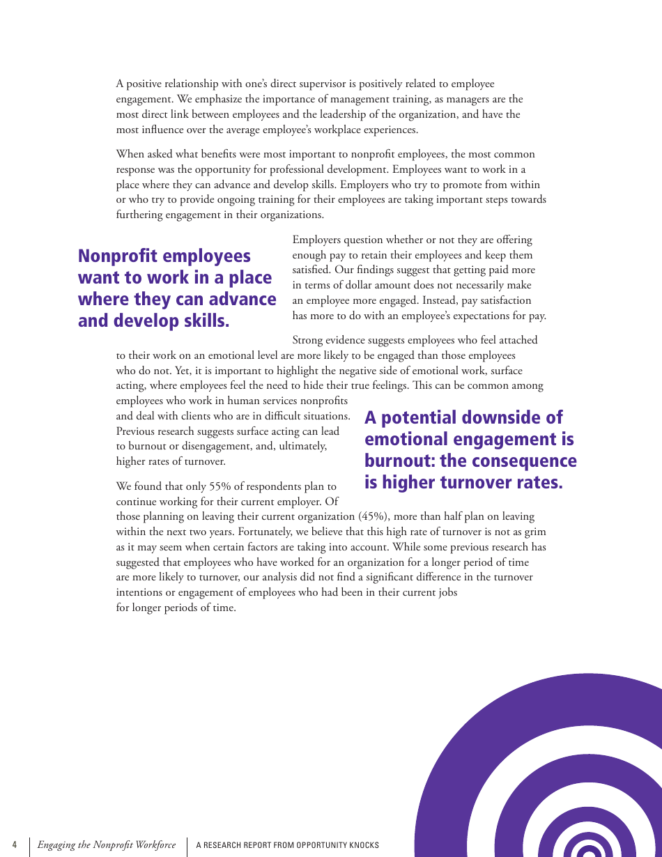 Engaging the Nonprofit Workforce: Mission, Management and Emotion, Page 4