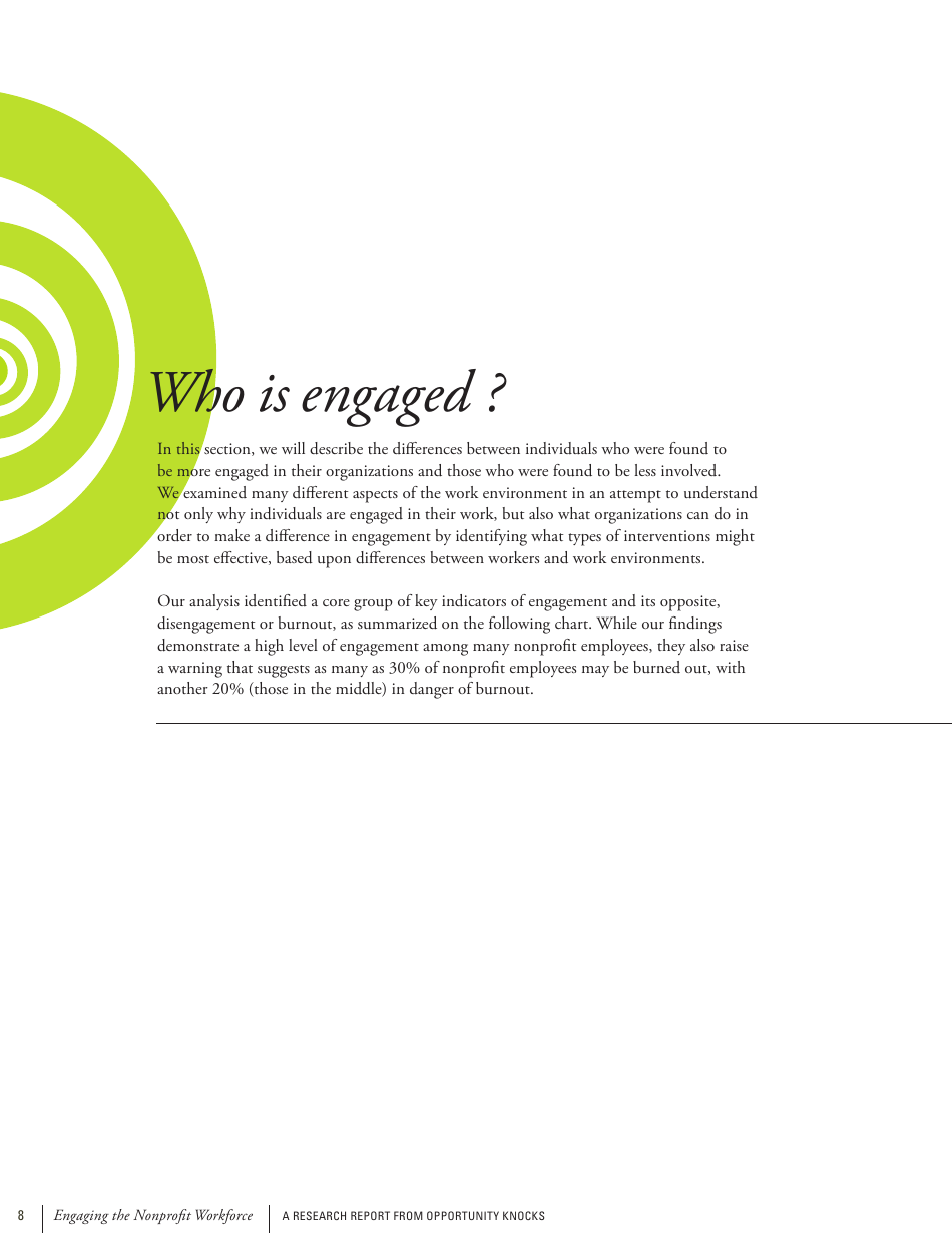 Engaging the Nonprofit Workforce: Mission, Management and Emotion, Page 8