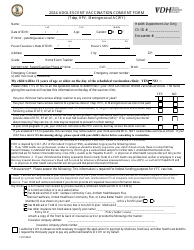 Document preview: Adolescent Vaccination Consent Form - Virginia, 2024