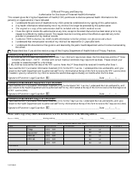 Adolescent Vaccination Consent Form - Virginia, Page 2