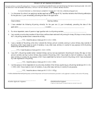 Resident Raptor Capture License Application - Wyoming, Page 2