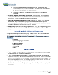 Form ECY070-534 Environmental Covenant for Municipal Solid Waste and Limited Purpose Landfills - Washington, Page 3