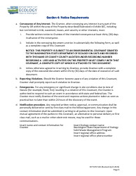 Form ECY070-534 Environmental Covenant for Municipal Solid Waste and Limited Purpose Landfills - Washington, Page 4