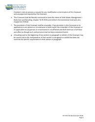 Form ECY070-534 Environmental Covenant for Municipal Solid Waste and Limited Purpose Landfills - Washington, Page 6