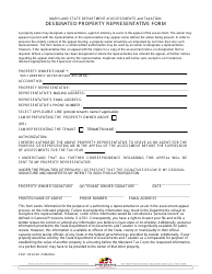 Designated Property Representative Form - Maryland