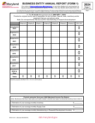 Form 1 Business Entity Annual Report - Maryland, Page 3